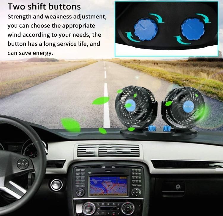360 Degree Rotatable Car Auto Powerful Cooling Air Fan
