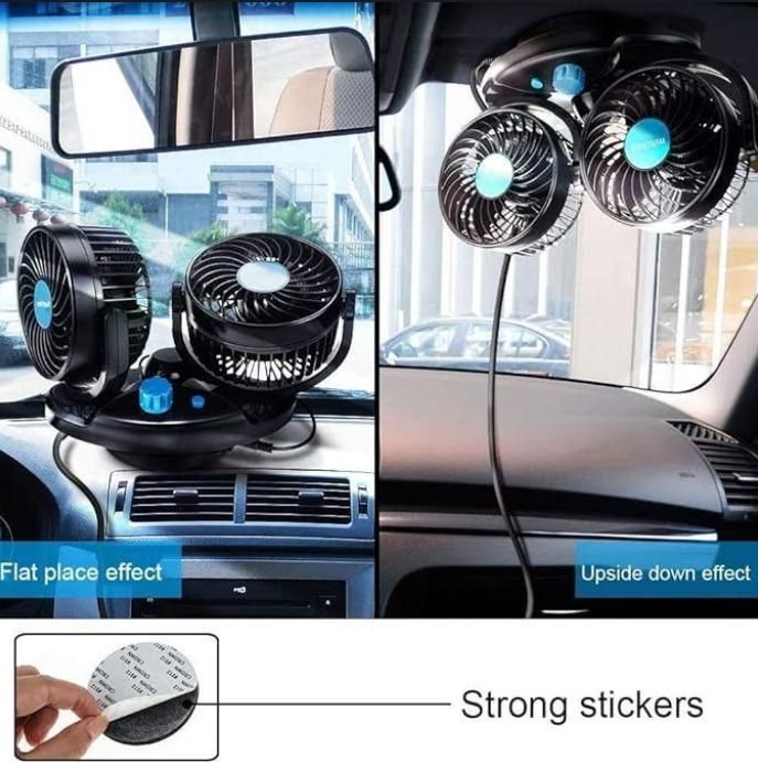360 Degree Rotatable Car Auto Powerful Cooling Air Fan