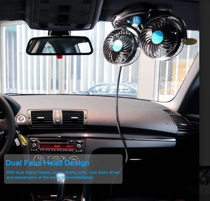 360 Degree Rotatable Car Auto Powerful Cooling Air Fan