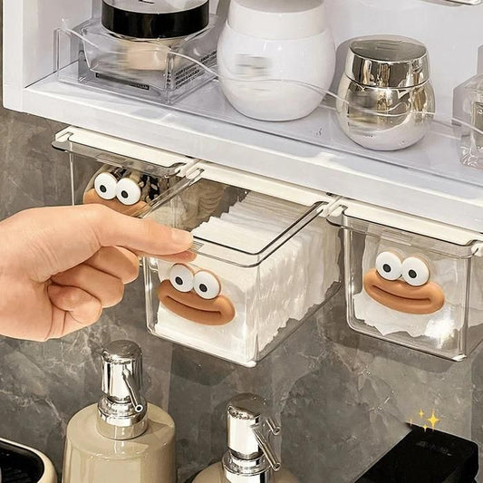 Mini Drawer Storage Box - Transparent Cartoon
