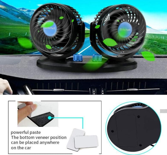360 Degree Rotatable Car Auto Powerful Cooling Air Fan