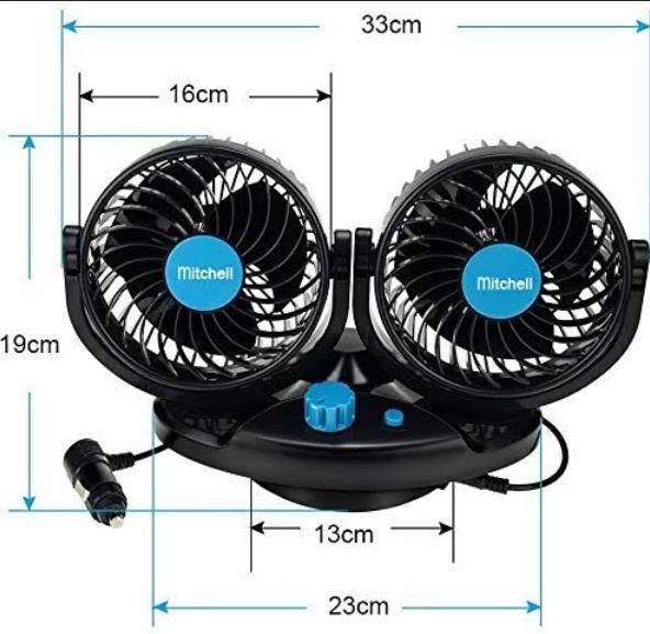 360 Degree Rotatable Car Auto Powerful Cooling Air Fan