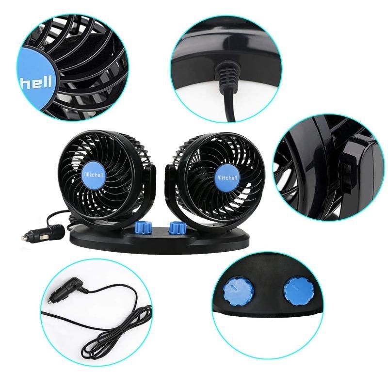 360 Degree Rotatable Car Auto Powerful Cooling Air Fan