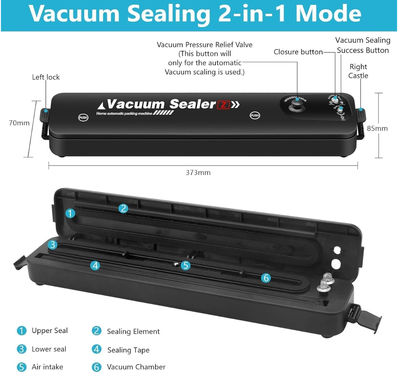Portable Mini Plastic Bag Sealer For Food