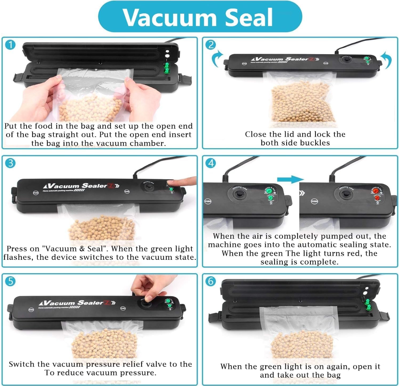 Portable Mini Plastic Bag Sealer For Food