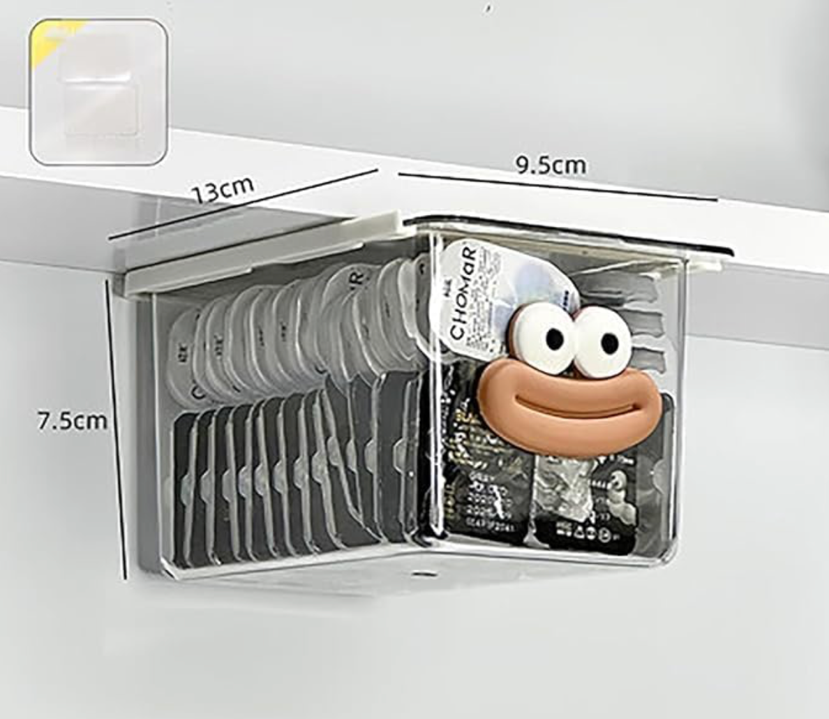 Mini Drawer Storage Box - Transparent Cartoon
