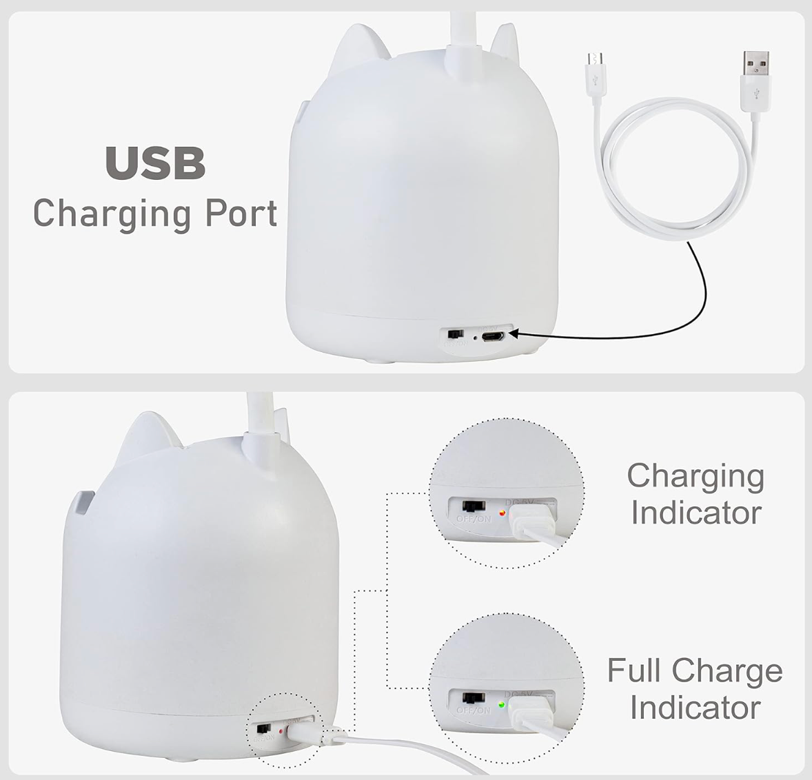 3 Colour Mode LED Study/Table/Desk Lamp with Pen Holder