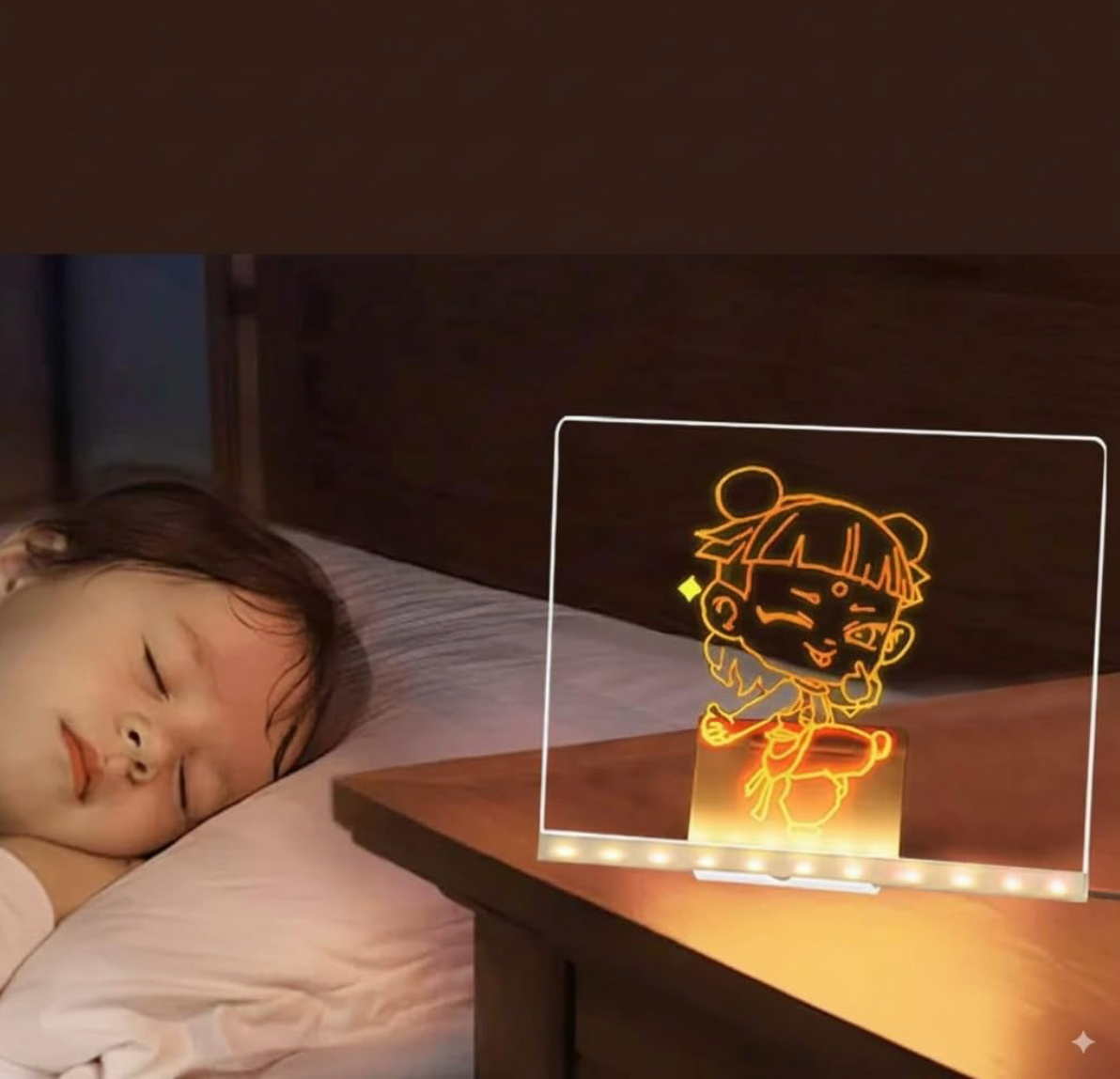 3D LED Acrylic Writing Board with Light & 7 Pens