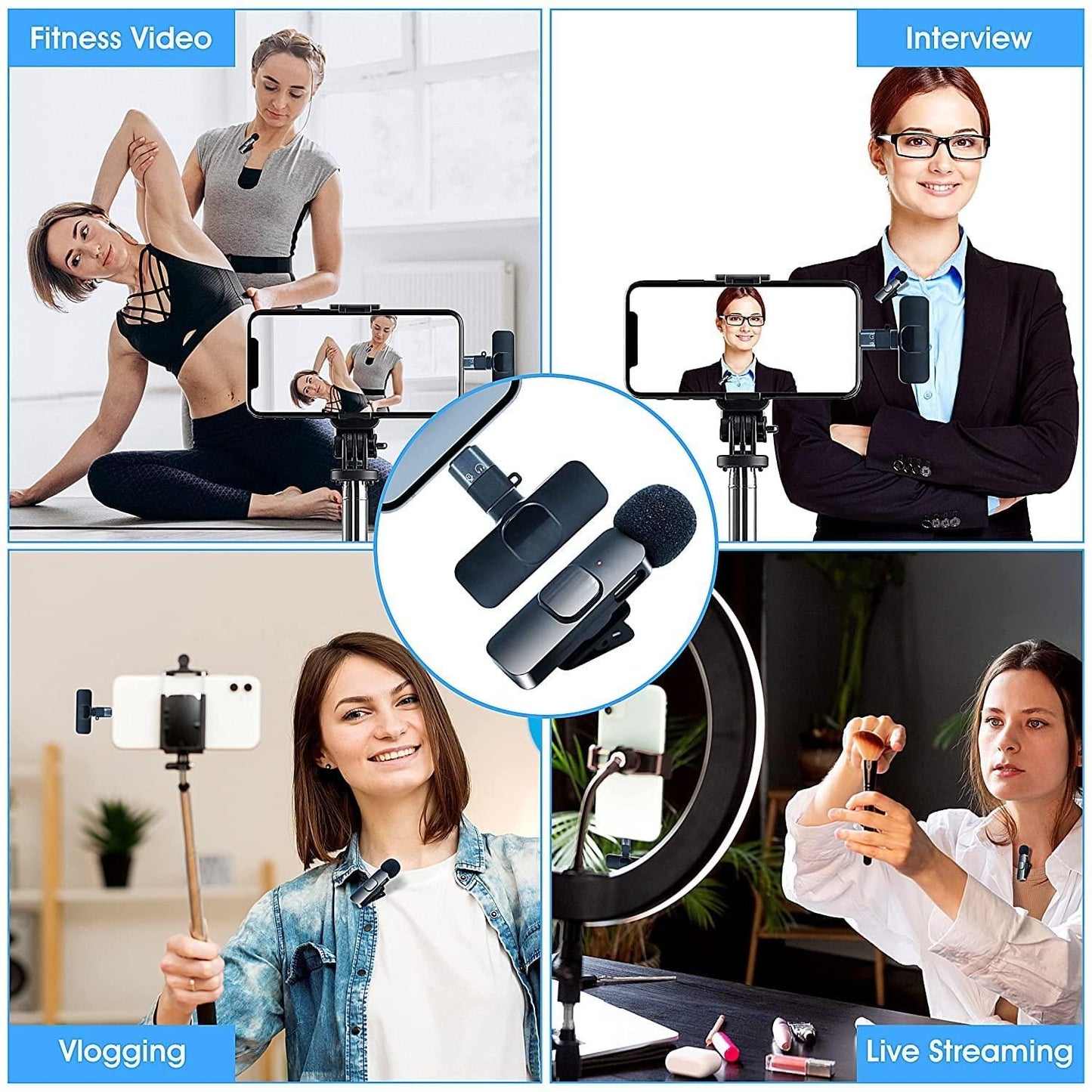Wireless Microphone for Type-C Android & iPhone