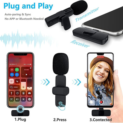 Wireless Microphone for Type-C Android & iPhone