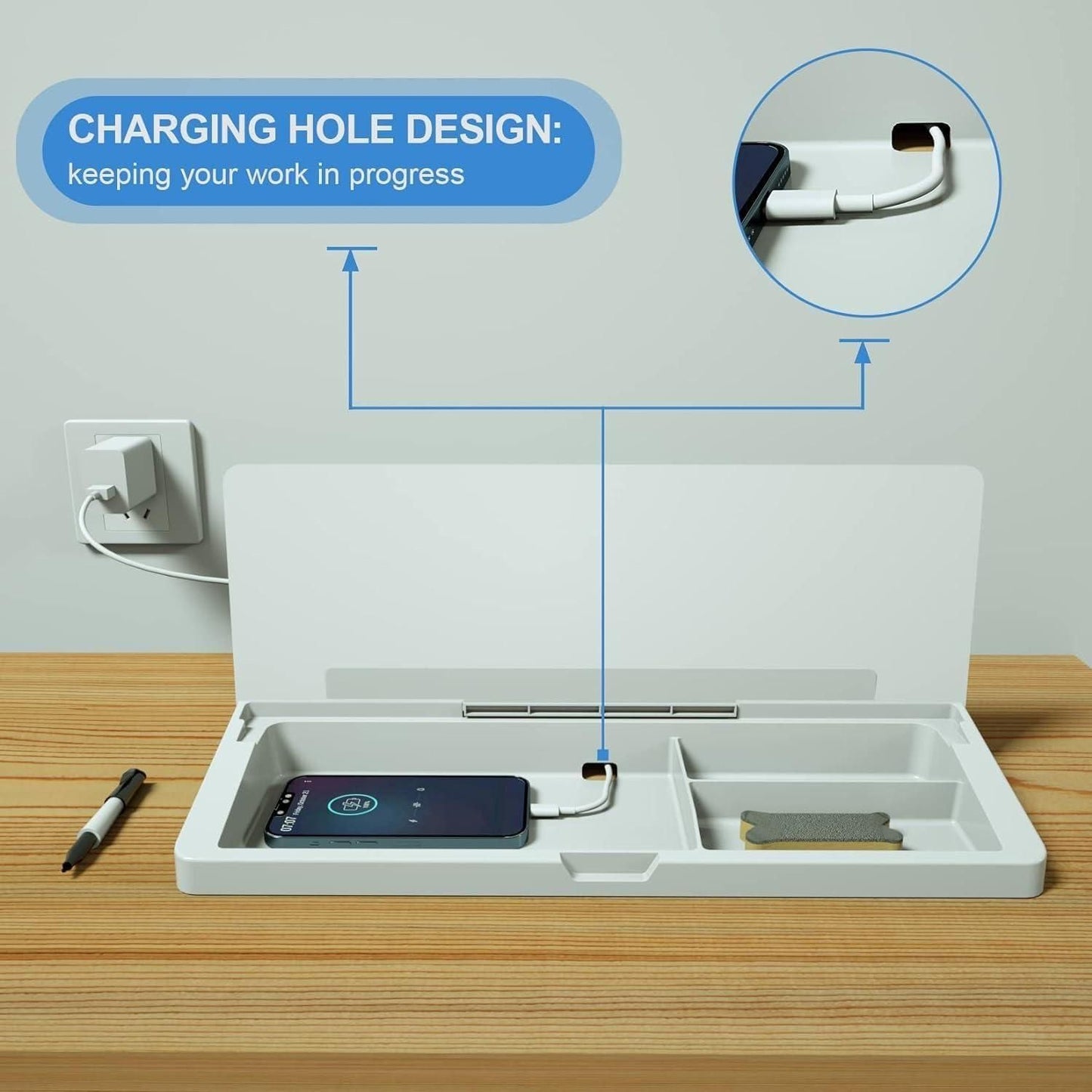 Small Glass Desktop Whiteboard
