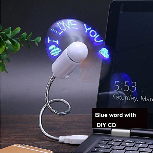 LED USB Fan with Programmable Message Display and RGB Lights