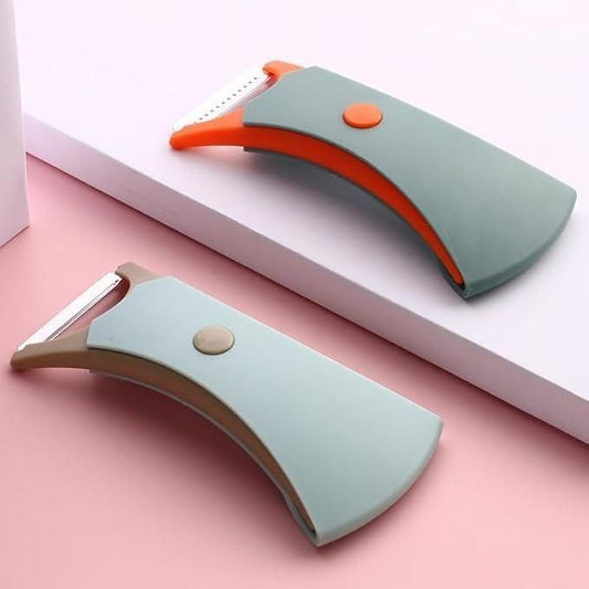 2-in-1 Fruit and Vegetable Peeler with Dual Carbon Steel Blades