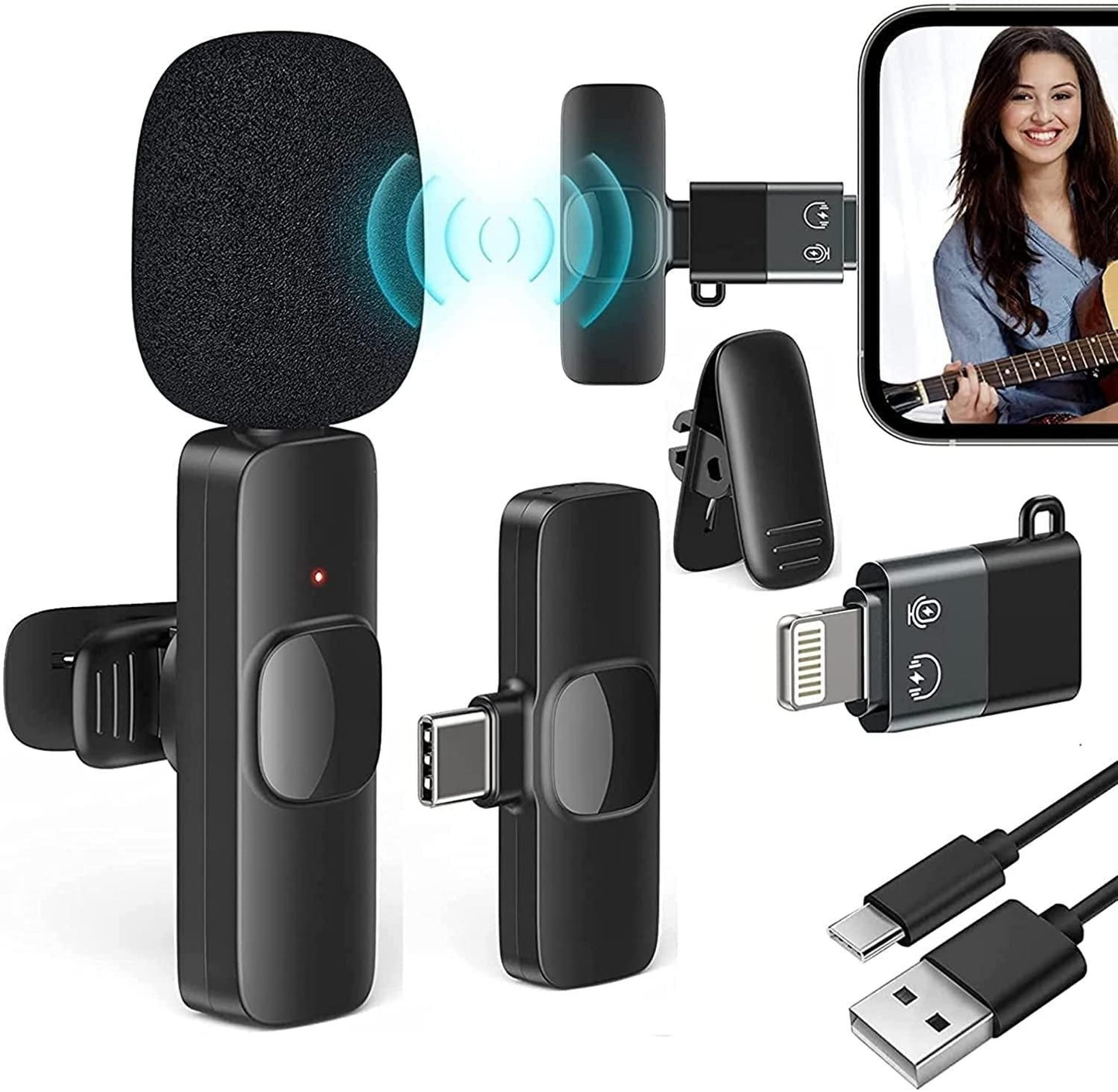 Wireless Microphone for Type-C Android & iPhone