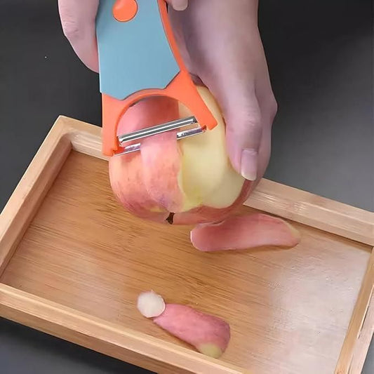 2-in-1 Fruit and Vegetable Peeler with Dual Carbon Steel Blades