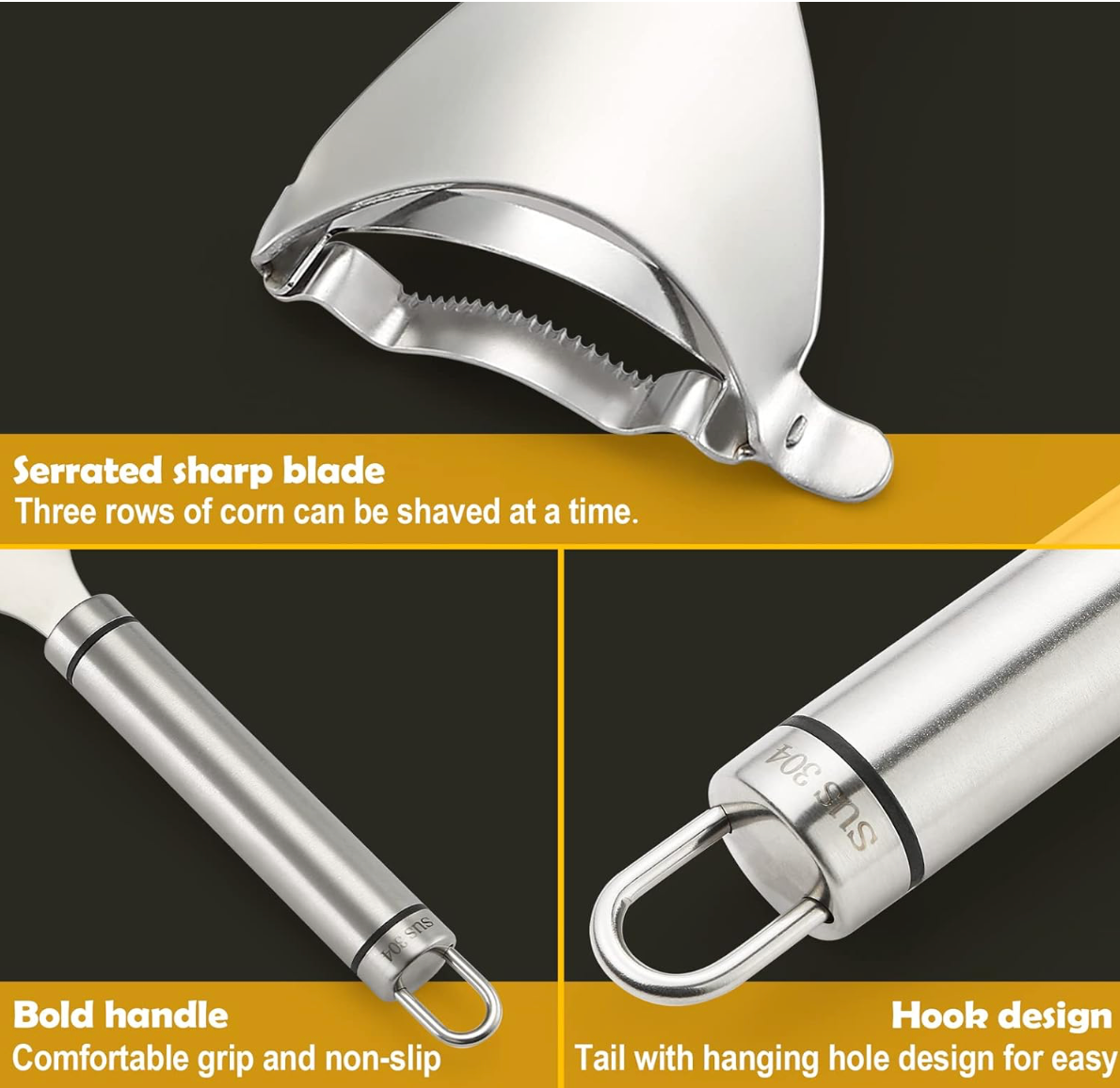 Stainless Steel Corn Peeler