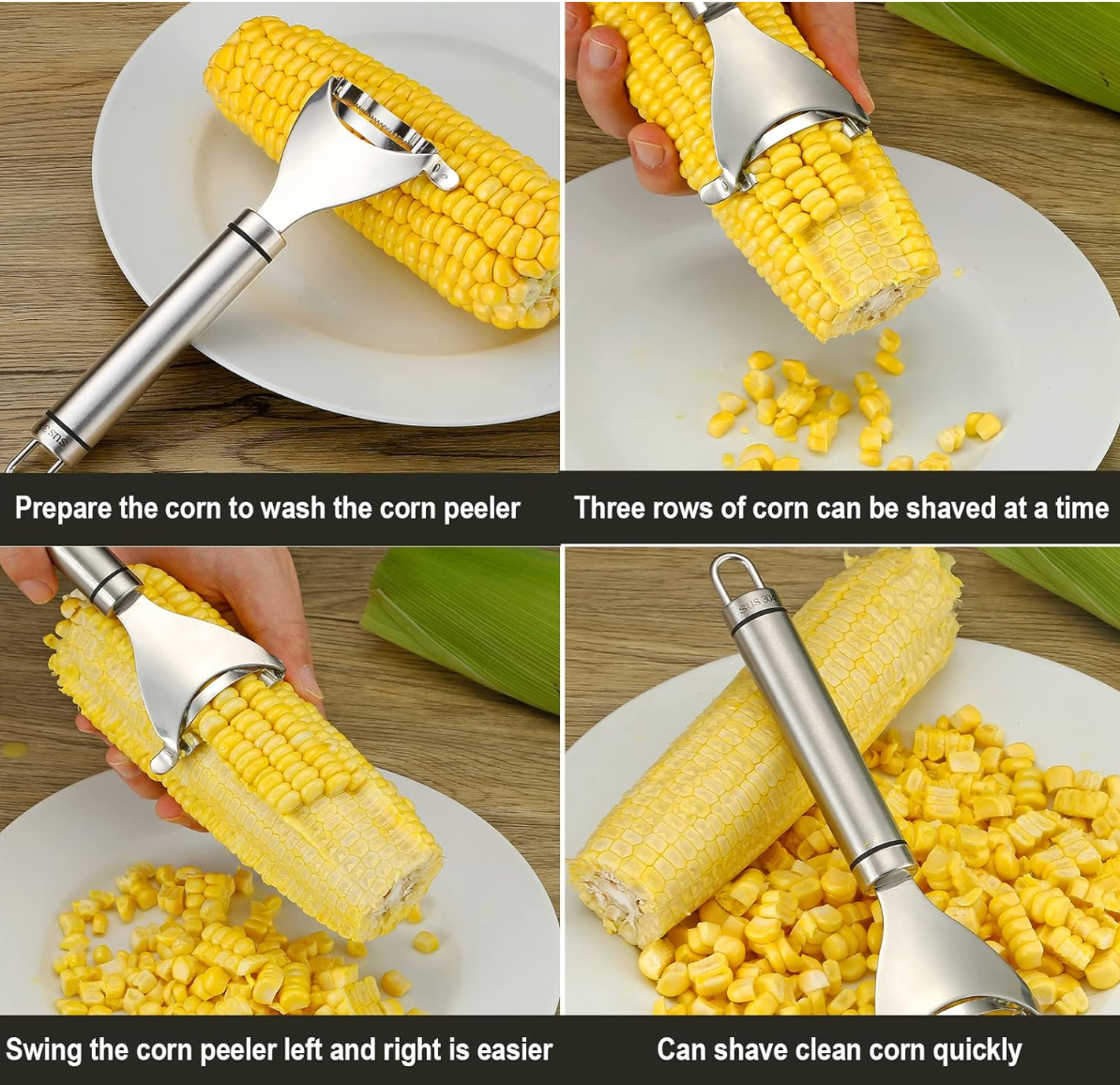 Stainless Steel Corn Peeler