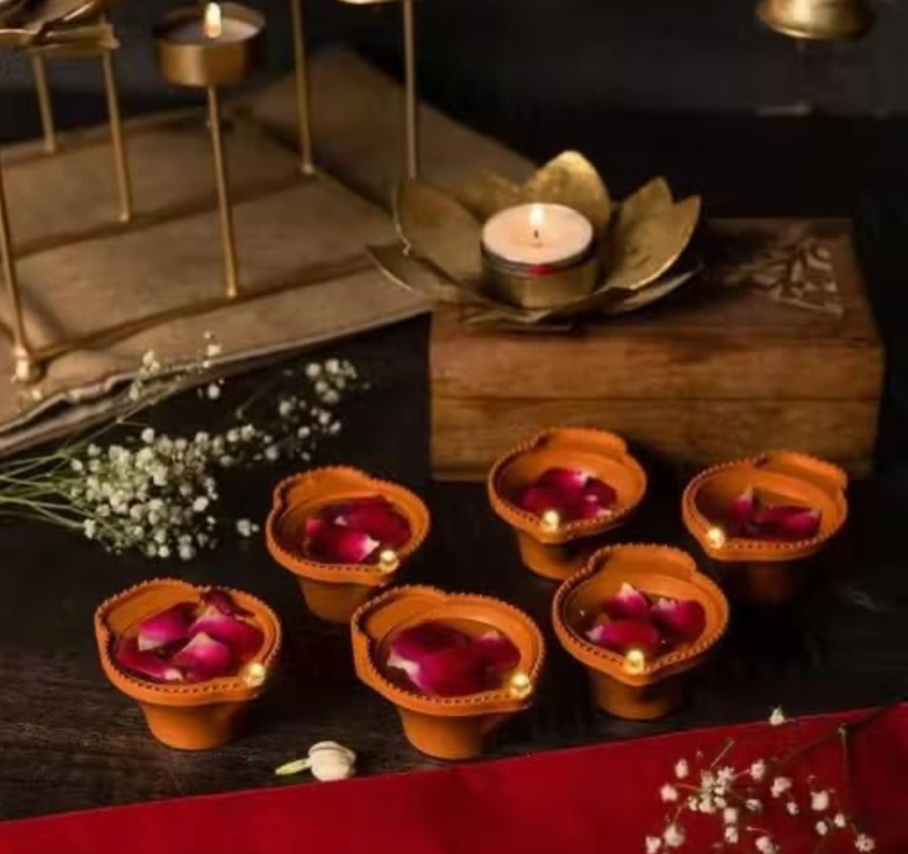 Water Sensor Electric LED Diyas (Pack of 6/12/18/24)