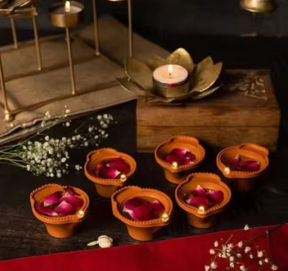 Water Sensor Electric LED Diyas (Pack of 6/12/18/24)