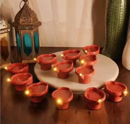 Water Sensor Electric LED Diyas (Pack of 6/12/18/24)