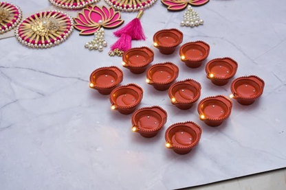 Water Sensor Electric LED Diyas (Pack of 6/12/18/24)