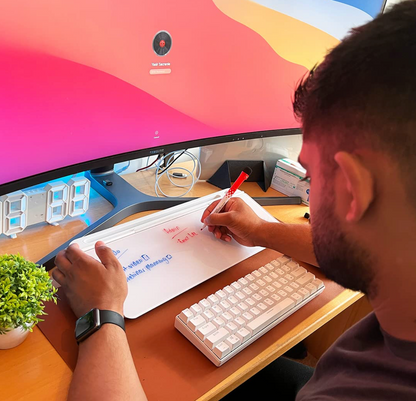 Small Glass Desktop Whiteboard