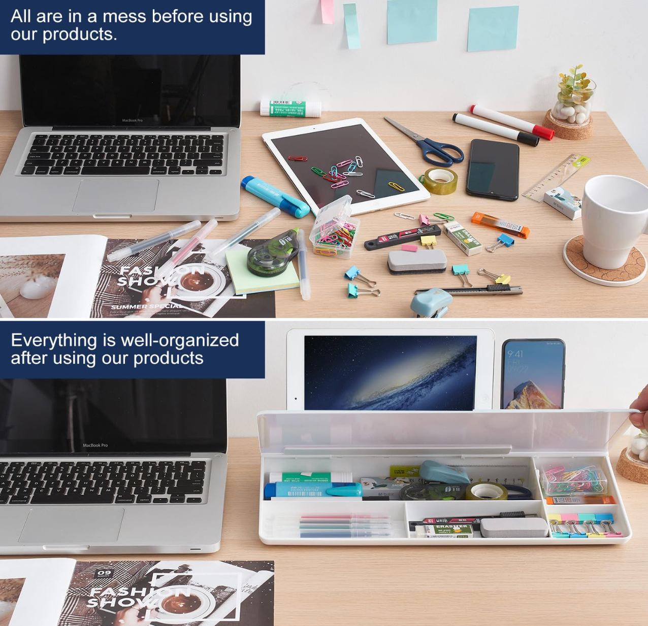 Small Glass Desktop Whiteboard